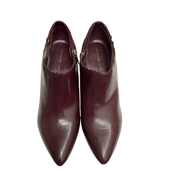 Bandolino Ankle Booties Heeled Burgandy Bocambria Side Zip size 9.5 - Picture 4 of 7